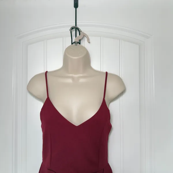 Lulus Medium Forever Your Girl Wine Red Mini Dress Modern Cocktail Minimalist - Image 5