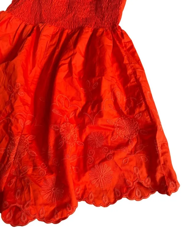 UMGEE Orange Eyelet Romper Size Small NEW NWT - Image 4