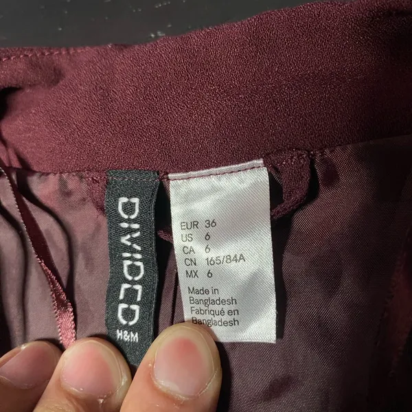 H&M Wine Open-Front Blazer with Zip Pockets - Image 2