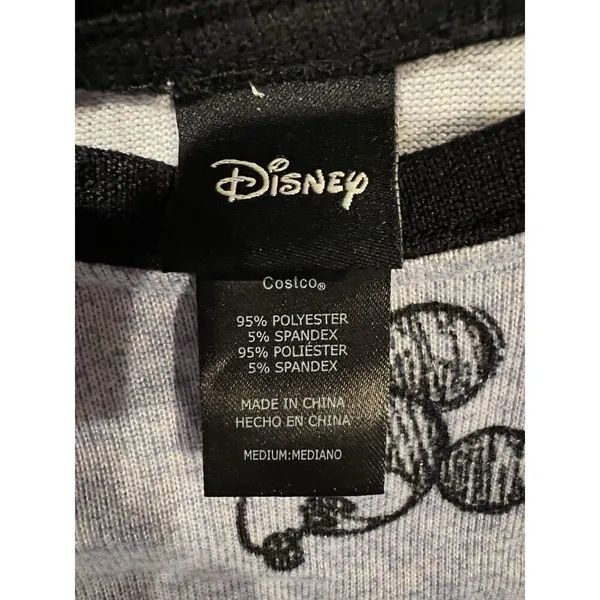 Disney Women’s Mickey Mouse Sleepwear Pajama Top Blue Loungewear Medium - Image 4