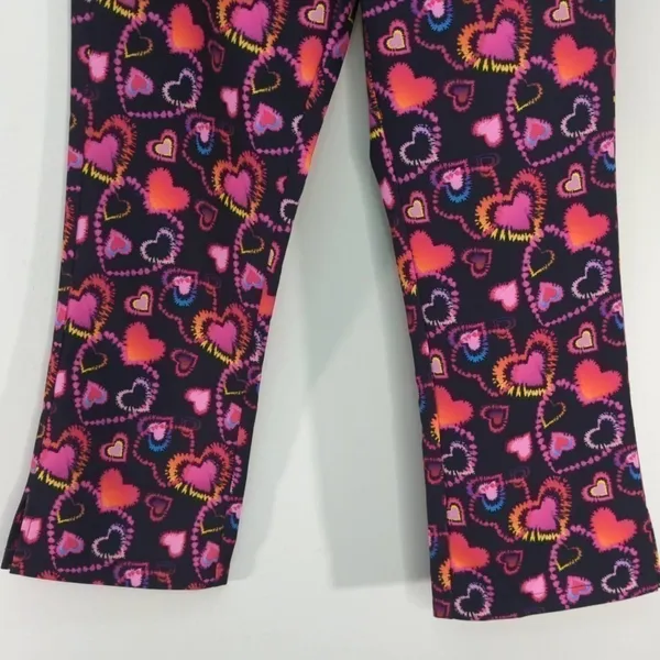 I.AM.GIA Womens Rylee Cropped Pants Black Pink‎ Hearts Stretch XS - Image 6
