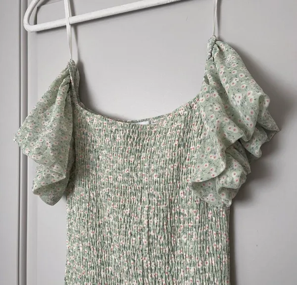 Petal & Pup Green Ruffled Tiered Midi Dress - Image 6