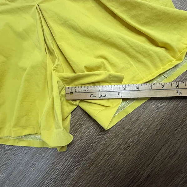 Maeve Anthropologie Pleated Shorts Women's 4 Yellow High Rise Cotton Stretch EUC - Image 8