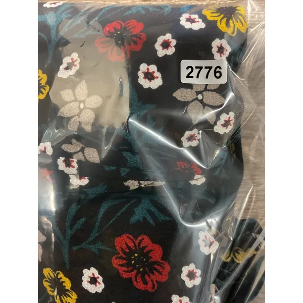 LOFT Womens Skirt Floral Print Elastic Waist Lined Black Multi Medium - Image 6