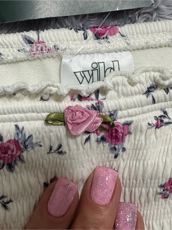 Wild Fable Floral Smocked Bikini Set — White & Pink — Mixed Sizes XL/L — NWT - Image 3