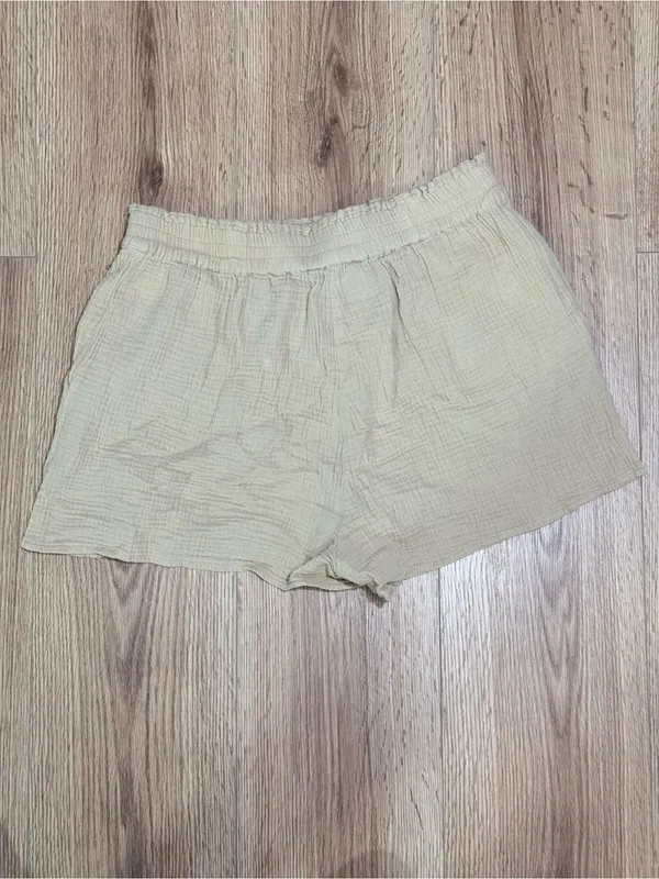 Steve‎ Madden Light Cream High-Waist Gauze Shorts - Image 2