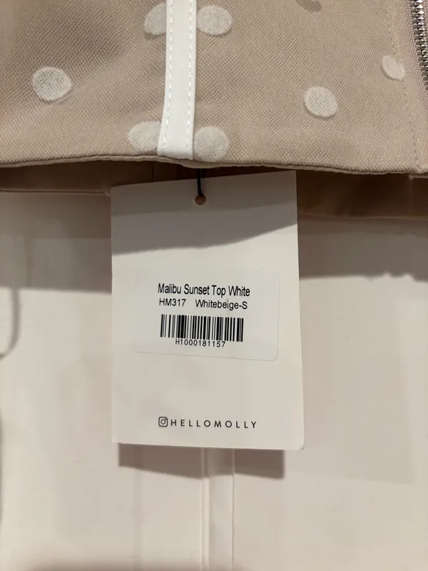 Hello Molly Polka Dot Sheer Sleeve Crop Top - Image 4