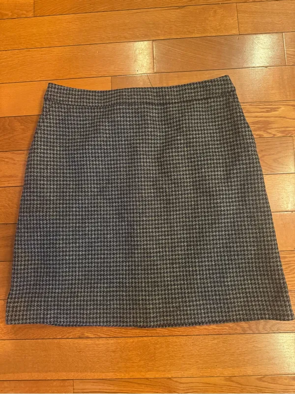 Boden British Tweed 100% Wool Houndstooth Pencil Skirt with Pockets Size 10R EUC - Image 2