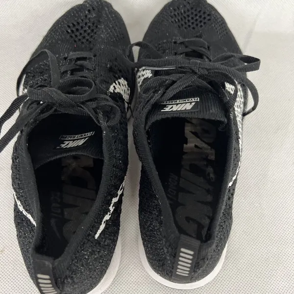 Nike Flyknit Racer 'Black White" Knit mesh low sneaker shoe 526628 020 SZ 5.5 - Image 6