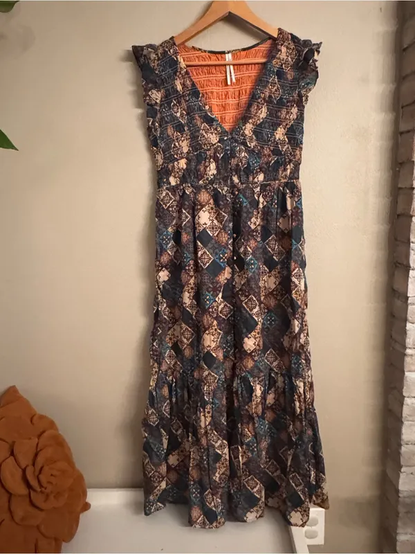 ANTHROPOLOGIE Peregrine Patchwork‎ Maxi Dress - Image 4