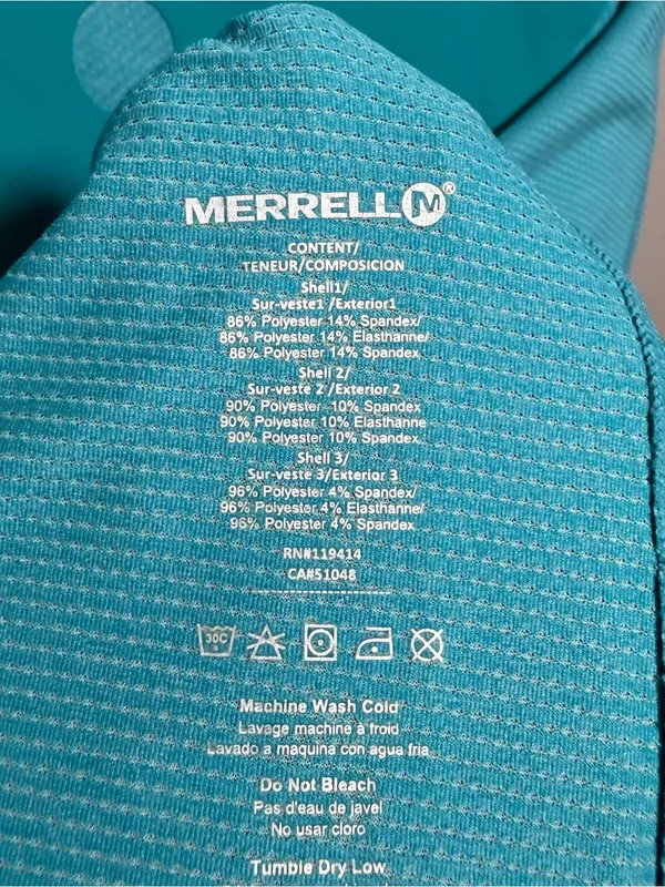 Merrell Select Wick Active Shirt Teal T-Shirt - Image 6