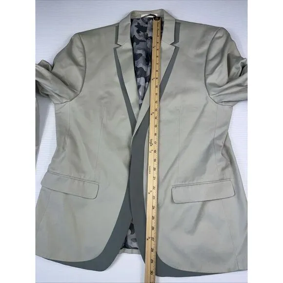 Michael Kors Men's Gray Snap Button Cotton‎ Sports Blazer - Image 3