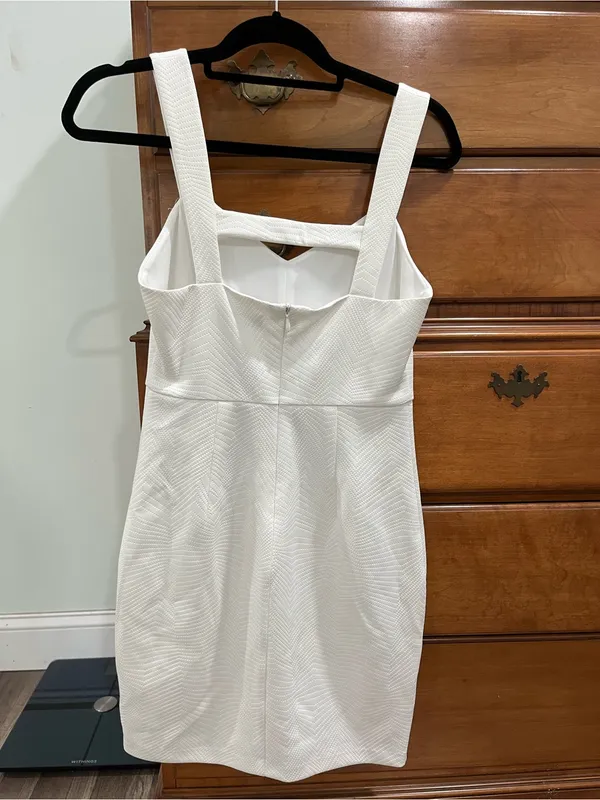 Guess White Textured Sleeveless Mini Dress - Image 2