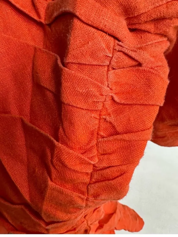 Reformation Zula Linen Mini Dress in Orange 12 - Image 7