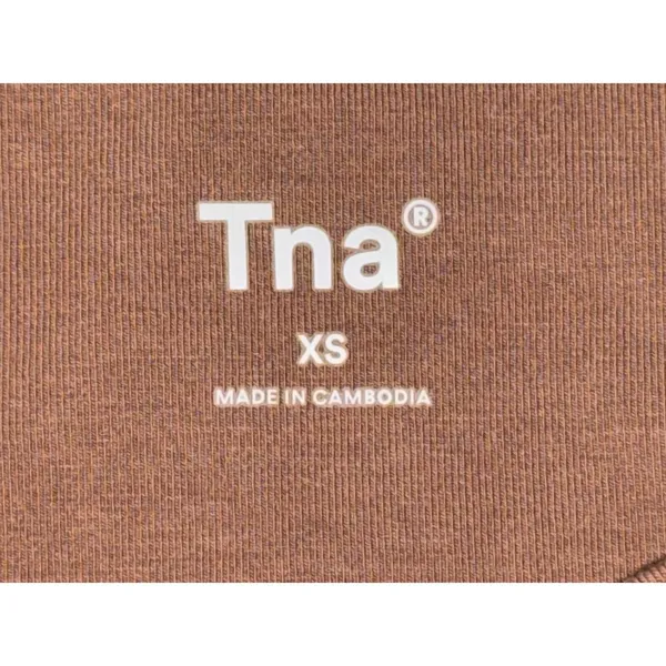 NEW Aritzia TNA Butter Atmosphere 7" High Waisted Bike Shorts Tan Brown Size XS - Image 9