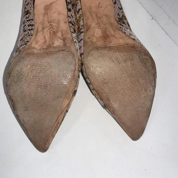 Michael‎ Kors Heels Snake Skin Leather 2" Kitten Heels MK Logo Chain Women's 8M - Image 15