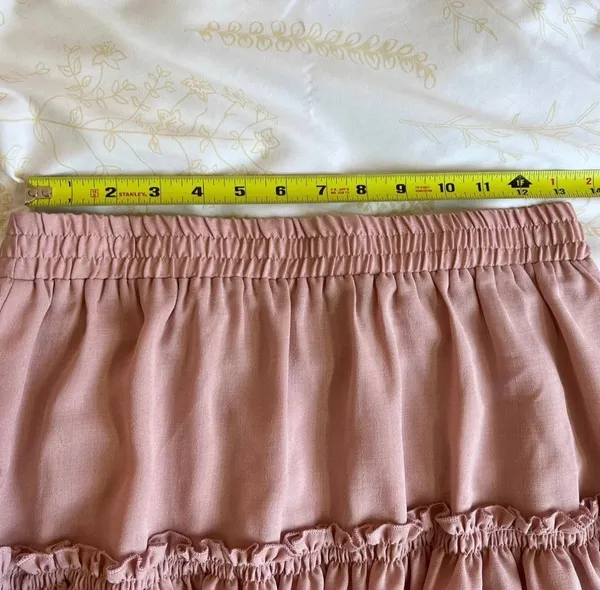 SheIn Pink Ruffle Valentine's Day Skirt Size Large - Image 8