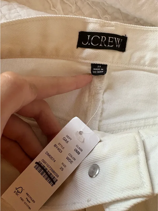 NWT J.Crew Maxi Denim Skirt White - Image 3
