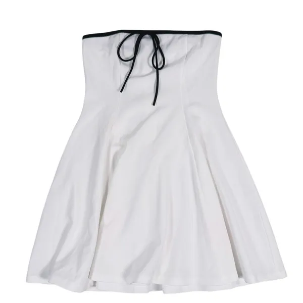 Lucy in the Sky Strapless Bow Mini Dress Small White Coquette Party Romantic - Image 2