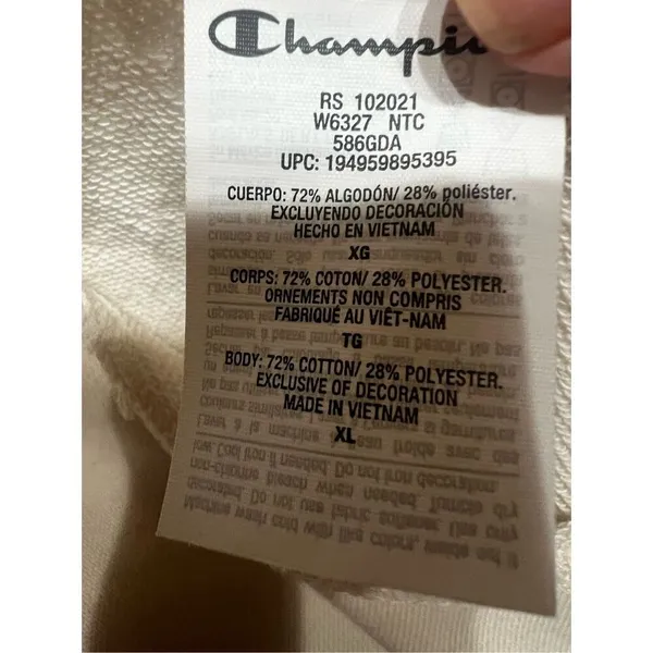 Champion Cream Crop Sweatshirt Sz XL NWOT - Image 7