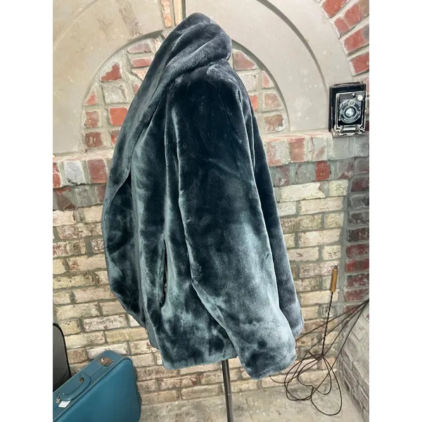Faux fur coat black Size XL - Image 5