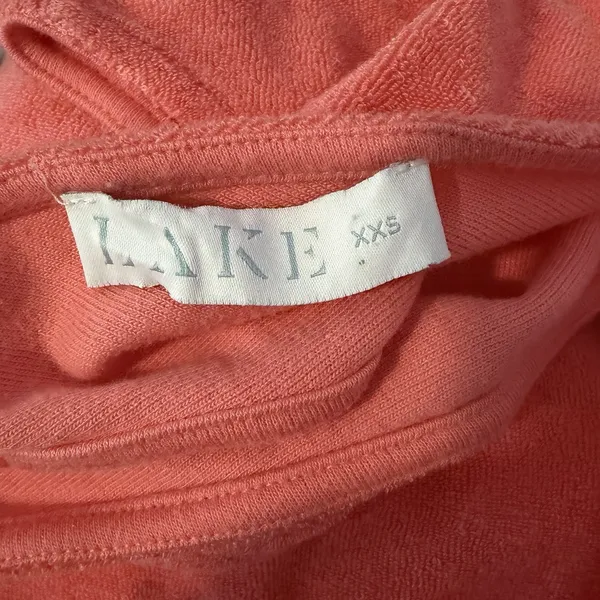 LAKE Pajamas Dress French Terry VNeck Coral Beach Pool Resort Coverup Cruise XXS - Image 3