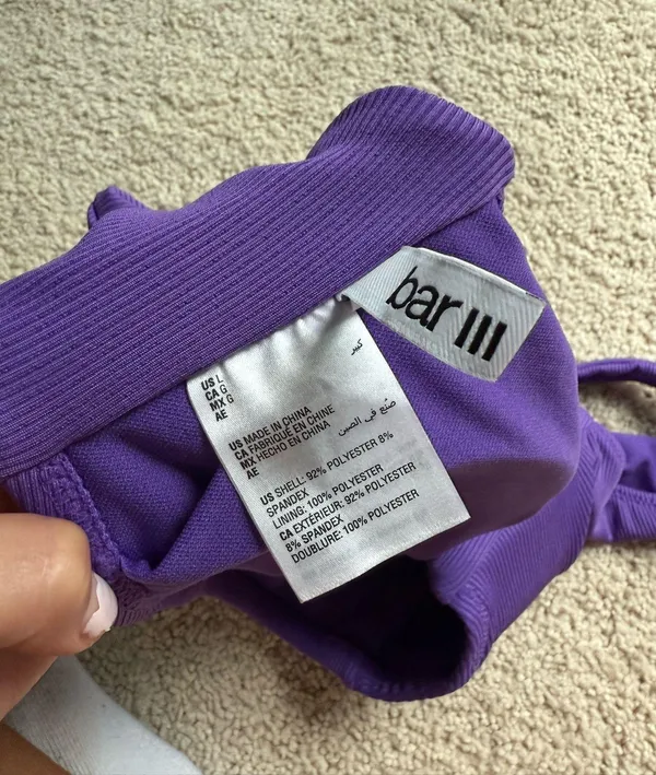 Bar lll Purple Swimsuit Top - Image 4