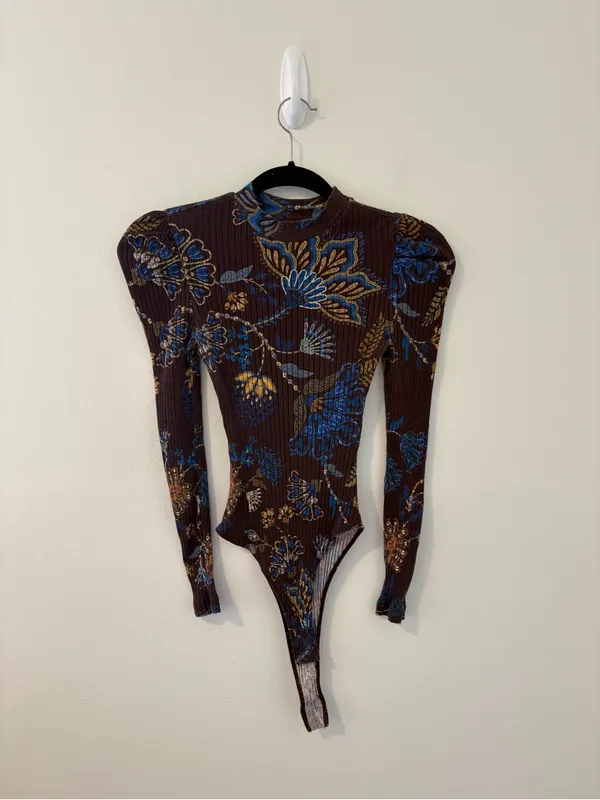 FARM Rio Garden Brown Bodysuit XXS - Image 2