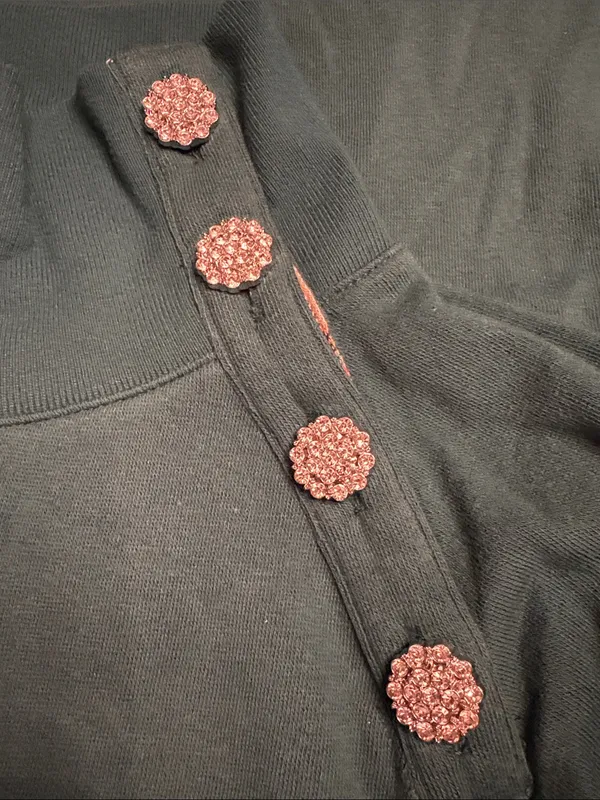 J Crew Factory Jewel-button mockneck pullover green Size M NWOT - Image 5