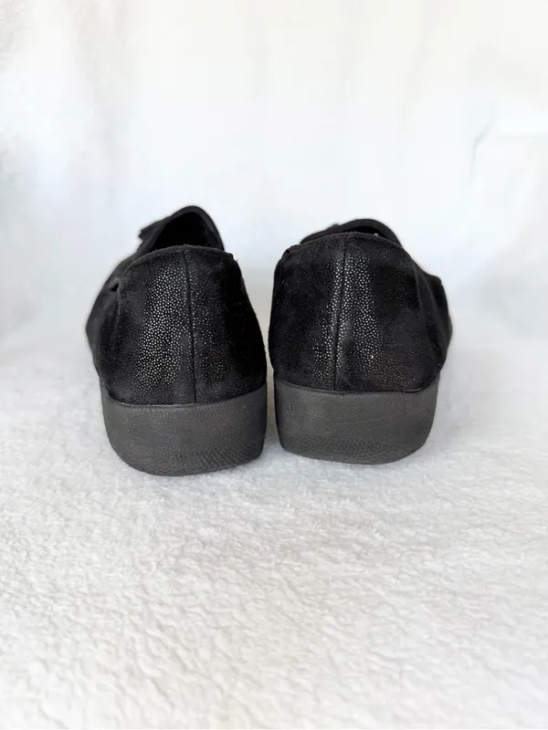 FitFlop Superskate Tassel Loafers Size size 10 Black Slip On Comfort Suede - Image 3
