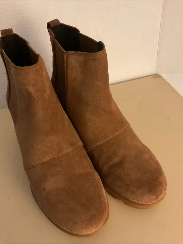 Sorel Women's Suede Chelsea Platform Joan of Artic wedge boots US 8.5 - Image 5