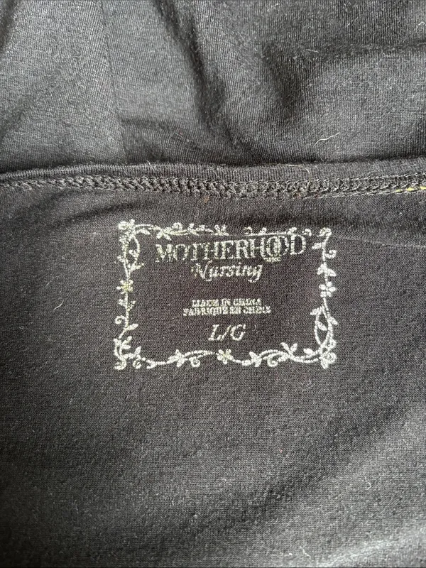 Motherhood Black Lace-Trim Surplice Maternity Tunic and Nursing - Image 2