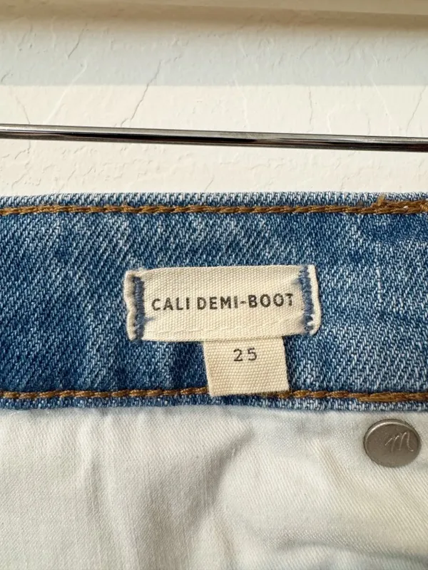 Madewell‎ Cali Demi Boot Jeans Size 25 Blue Dory Wash Comfort Stretch Pant Retro - Image 6