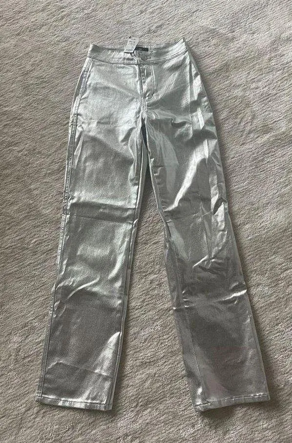 Akira Metallic Silver Pants - Image 2