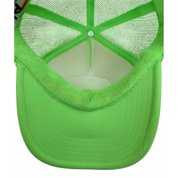 Aviator Nation Dreamland Tiger‎ Vintage Trucker Hat Neon Green - Image 6