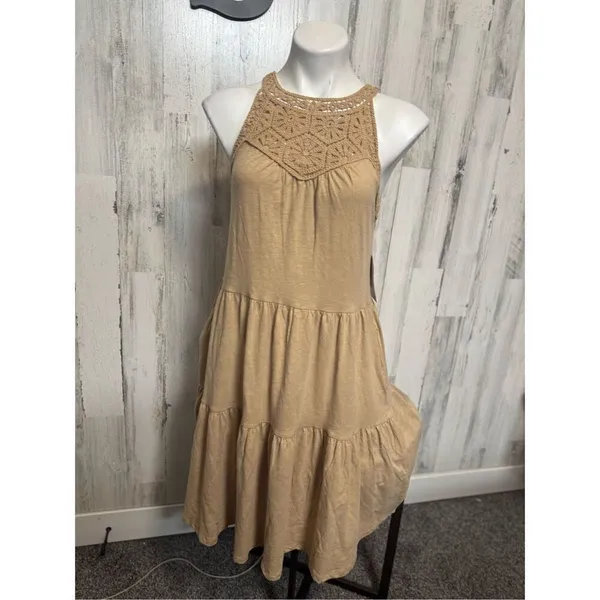 Tan maxi summer dress Tan Size XS - Image 2