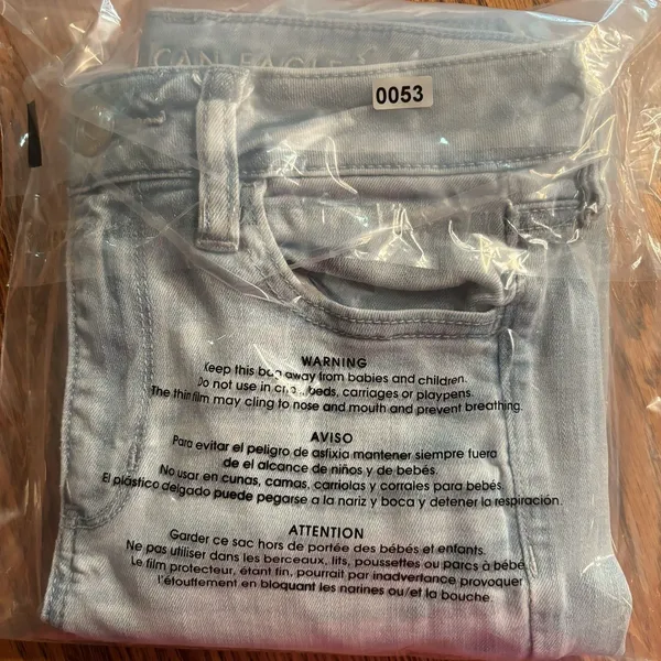 American Eagle Next Level Stretch Hi-Rise Jeggings Women's Size 4‎ Light Blue - Image 12