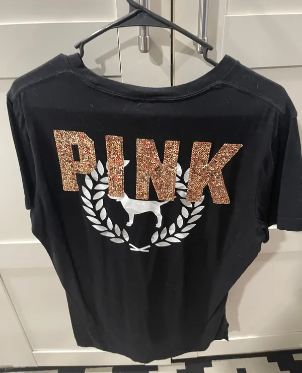 PINK Victoria’s Secret Black Tee - Image 2