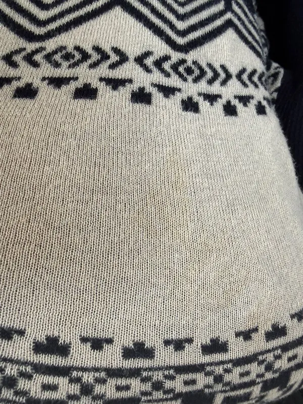Lucky Brand tan and black long sleeve open cardigan sweater women's size M - Image 9