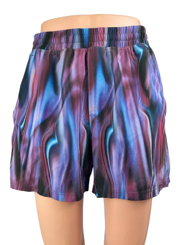 Lululemon Pace Breaker Multicolor Elastic Activewear Sports Running Shorts S/M - Image 2