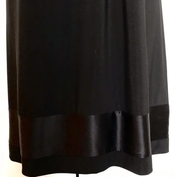 White House | Black Market Black Shift Dress With Silk Trim Size M - Image 5