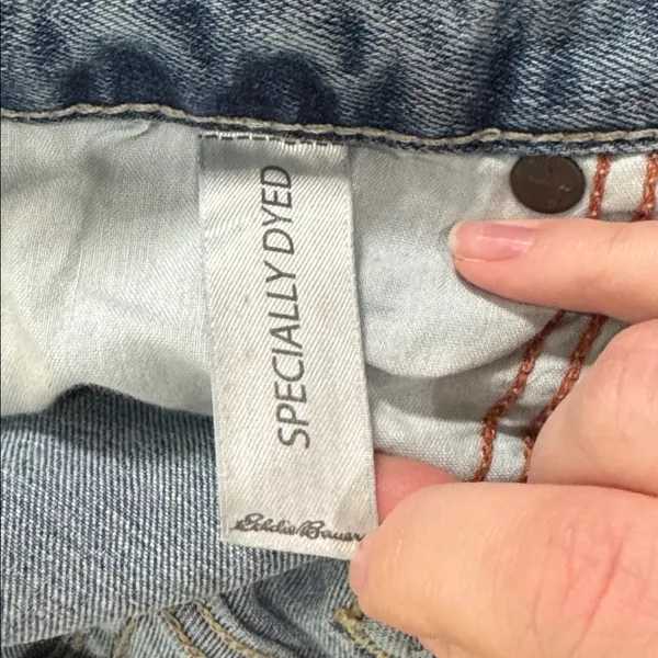 Eddie Bauer Specially dyed Blue Curvy Bootcut Jeans size 6 - Image 12