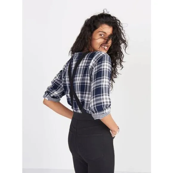 Madewell Cali Demi-Boot Overalls in‎ Black Frost size XS - Image 2