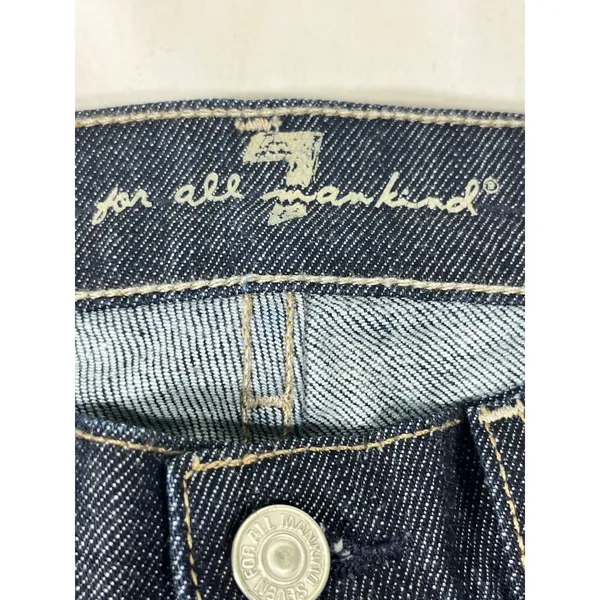 7 For‎ All Mankind Roxanne Slim Straight Leg Jeans Women 27 Dark Indigo USA Chic - Image 3