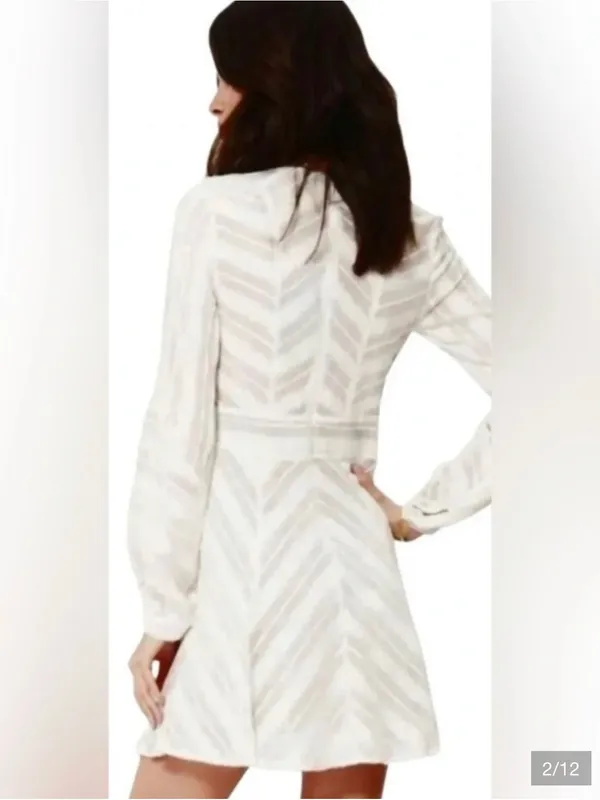 For Love & Lemons Allessandra Cream Mini Dress NWT! - Image 2