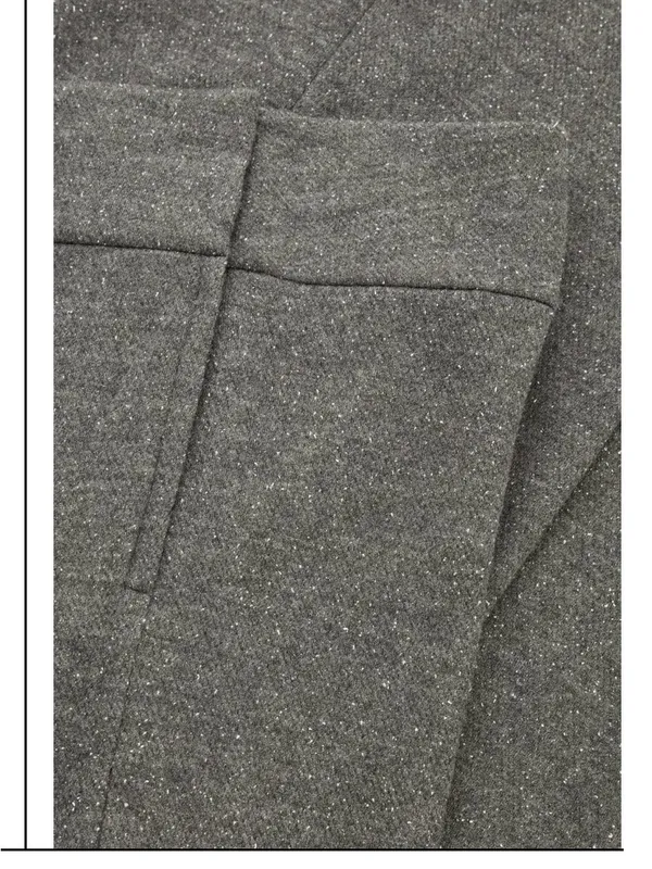 COS Charcoal Grey Wide-Leg Trousers size small wool blend - Image 3