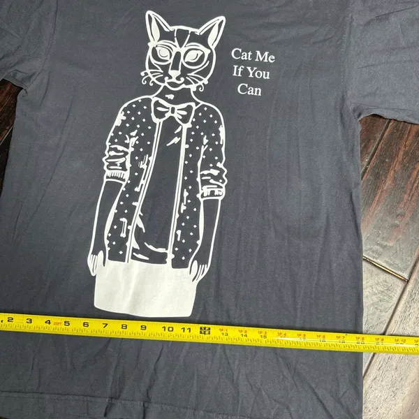 Los Angeles Apparel Crewneck tee shirt cotton “cat me if you can” summer beach casual modern - Image 3