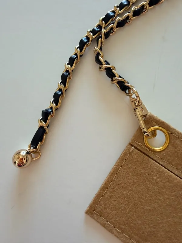 Metal chain and insert for bags/wallets to convert as a crossbody, adjustable - Image 3
