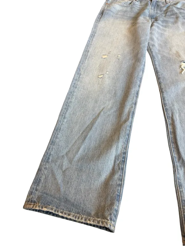 Denimist Lindsay Slim Boyfriend Jeans Light Wash Denim Distressed Size 31 Womens - Image 6