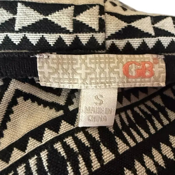 Gianni Bini Black and White Aztec Print Cardigan Blazer Sz‎ S - Image 4
